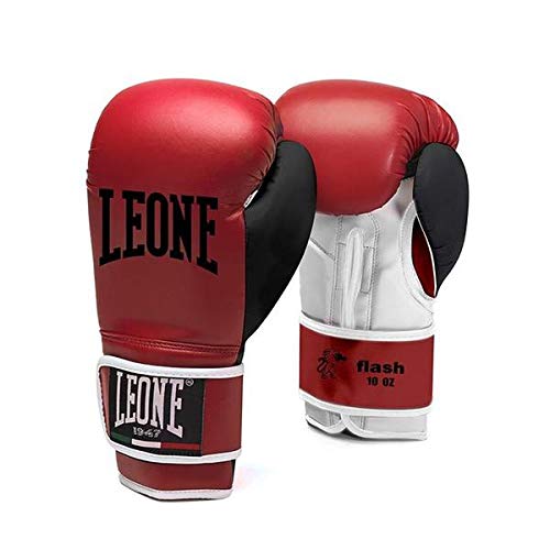Guantes de Boxeo Leone Flash (Rojo, 10 oz)
