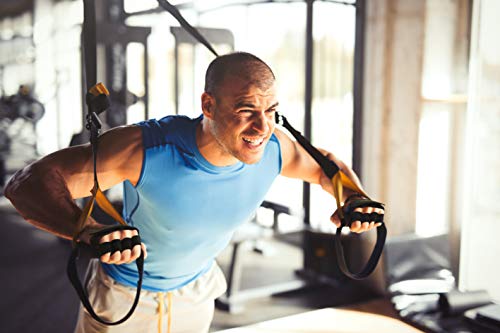 Guantes de Crossfit para Gimnasio, Calleras sin Dedos para Musculacion en Gym y Calistenia, Dominadas en Barra, Pesas, Mancuernas, Kettlebell para Mujer y Hombre (Negro, M)