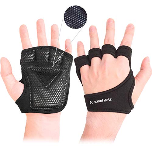 Guantes de Crossfit para Gimnasio, Calleras sin Dedos para Musculacion en Gym y Calistenia, Dominadas en Barra, Pesas, Mancuernas, Kettlebell para Mujer y Hombre