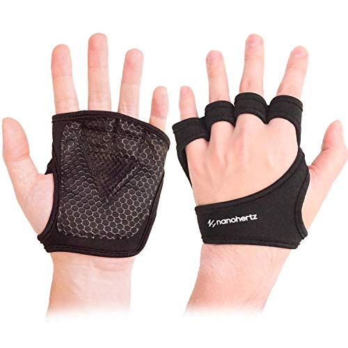 Guantes de Crossfit para Gimnasio, Calleras sin Dedos para Musculacion en Gym y Calistenia, Dominadas en Barra, Pesas, Mancuernas, Kettlebell para Mujer y Hombre