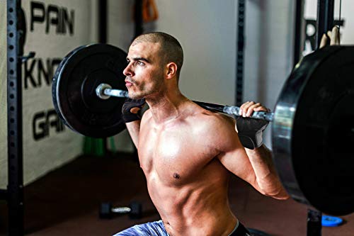 Guantes de Crossfit para Gimnasio con Envoltura de muñeca, Calleras sin Dedos para Musculacion en Gym y Calistenia, Dominadas en Barra, Pesas, Mancuernas, Kettlebell para Mujer y Hombre