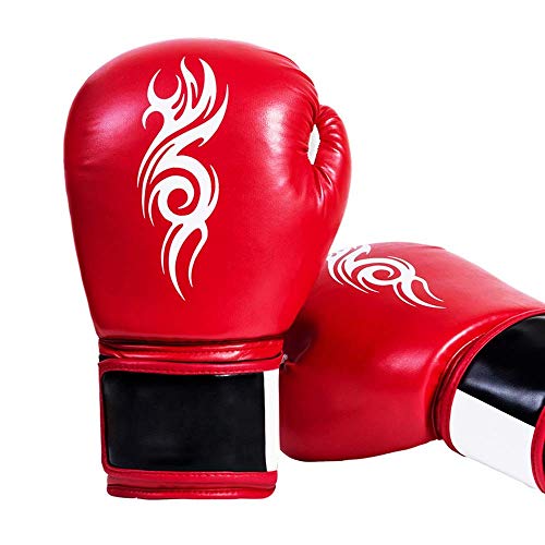 Guantes de entrenamiento de boxeo Guantes de 12oz espesado cuero de la PU for el entrenamiento del boxeo Guantes de boxeo tailandés de Muay MMA de entrenamiento de los guantes de boxeo Muay Thai Boxin