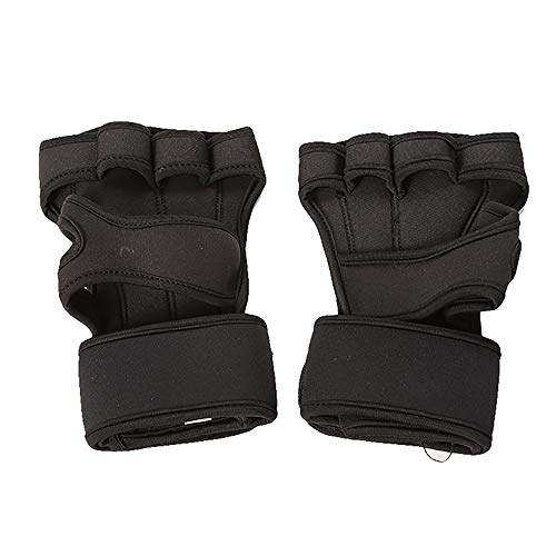 Guantes de gimnasio Guantes diseñador de pulsera pulsera de la pesa de fitness palma unisex de pesas fitness Deportes para Pull Ups, Cross Training, Fitness, WODs y lev ( Color : Black , Size : XXL )