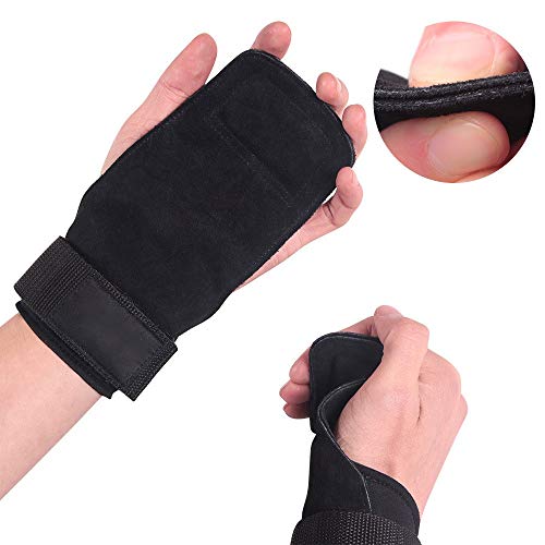 Guantes de gimnasio Microfibra aptitud de Palm Guantes y cinturón de poder de las mujeres con anti-deslizamiento resistente al desgaste correa de sujeción para Pull Ups, Cross Training, Fitness, WODs