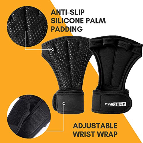 Guantes para ejercicio, con soporte de muñecas, para Crossfit, Levantamiento de pesas, Fitness gimnasio, Musculacion,Entrenamiento, Pull-up, Deporte, Levantamiento de poder, para hombre, mujer,CybGene