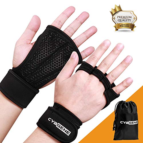 Guantes para ejercicio, con soporte de muñecas, para Crossfit, Levantamiento de pesas, Fitness gimnasio, Musculacion,Entrenamiento, Pull-up, Deporte, Levantamiento de poder, para hombre, mujer,CybGene