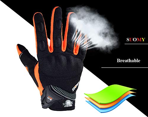 Guantes Suaves para Todos los Dedos con Pantalla táctil para Equipo al Aire Libre para Trabajo en Motocicleta - SU09 Negro, XXL