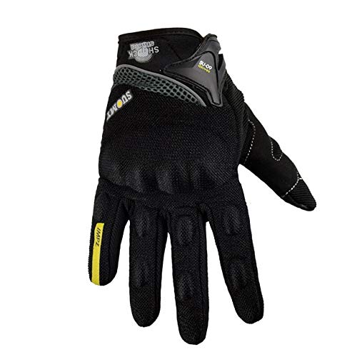 Guantes Suaves para Todos los Dedos con Pantalla táctil para Equipo al Aire Libre para Trabajo en Motocicleta - SU09 Negro, XXL