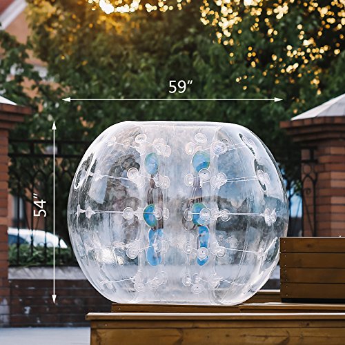 Guellin Pelota de Burbuja Bolas de Fútbol con Burbujas Bola Inflable de Zorb para los Niños y Adultos Inflatable Bumper Ball (2X1.5M)