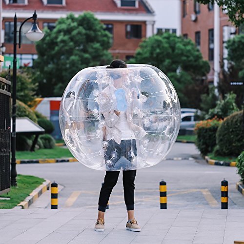 Guellin Pelota de Burbuja Bolas de Fútbol con Burbujas Bola Inflable de Zorb para los Niños y Adultos Inflatable Bumper Ball (2X1.5M)