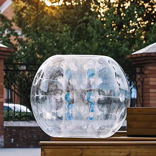 Guellin Pelota de Burbuja Bolas de Fútbol con Burbujas Bola Inflable de Zorb para los Niños y Adultos Inflatable Bumper Ball (2X1.5M)