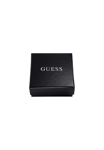 Guess - Cadena de acero inoxidable y cristal para hombre, talla única, color plateado