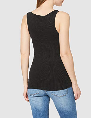 Guess Flamingo Tank Top Camiseta, Negro, M para Mujer