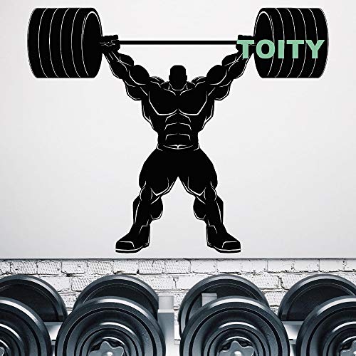 guijiumai Culturista Gimnasio Gimnasio Barbell Músculos Deportes Niño Habitación Pegatinas Decoración Dormitorio Escolar Dormitorio Hogar MuralW102X122CM