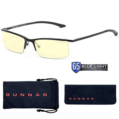 Gunnar Emissary - Gafas para Ordenador con Marco de Aluminio y magnesio (Cristal Color ámbar)