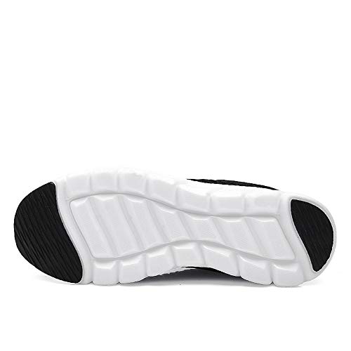 Guqi Zapatos Deportivos Transpirables de absorción de Choque Jogging de la Aptitud de Las Mujeres Entrenador de Fitness Ligeras Zapatillas livianas（White 37EU