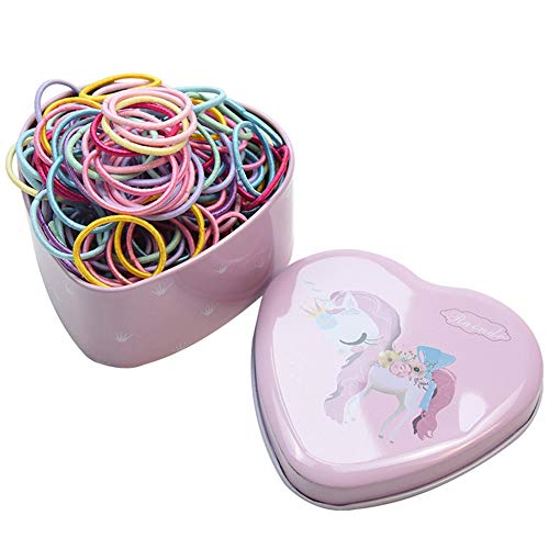 Gurxi Multicolor Goma Cola de Caballo Elástico Diadema Multicolor Elástico Banda de Goma para Niñas Bebés Mini Multicolor Gomas Pelo Niña para Niñas y Coletas 1 Juego de 200 Piezas (Multicolor)