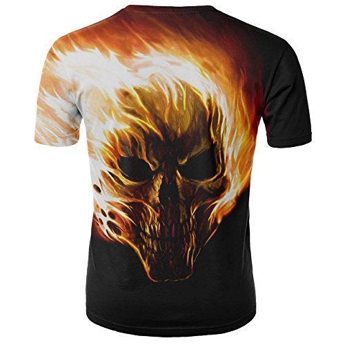 Gusspower Camiseta de Hombre,Deporte Camisa de Manga Corta con Estampado 3D de Calaveras para Hombres Blusas Deportiva Ropa Hombre Oferta Verano Running