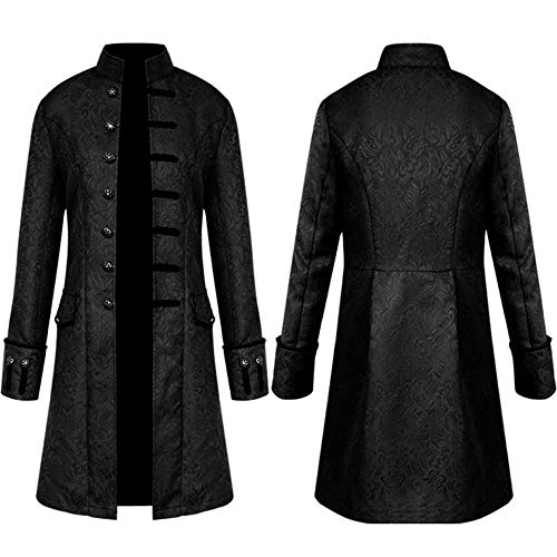 Gusspower Chaqueta Retro Steampunk Gotico Chaqueta de Manga Larga Ropa Larga de La Vendimia Viste Traje de Cosplay para Hombres