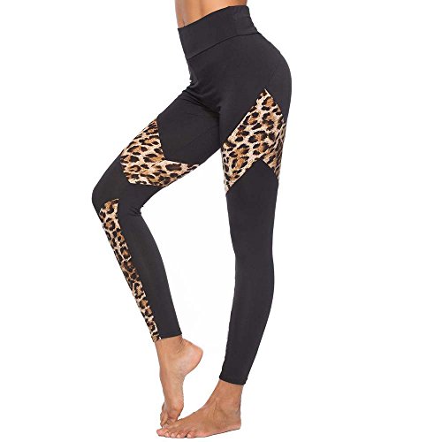 Gusspower Pantalones Yoga Mujeres Mallas Encaje Deportivas Mujer Talla Grande Leggings de Fitness Mujer Gym Yoga Pantalon EláSticos para Running Pilates (Negro C, M)