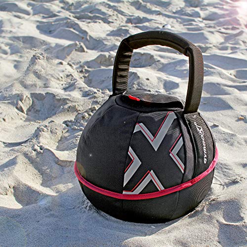 GYMBOX® Bolsa de Arena/Pesas Rusas/Kettlebell/Fitness Bag/Power Bag | Entrenamiento Muscular/Funcional/de Pesas Libres | Puede Estar llenado con Arena | Negro, 4 kg | vacío