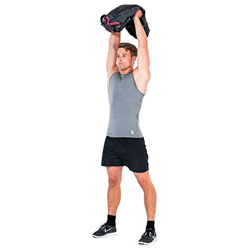 GYMBOX® Bolsa de Arena/Saco Búlgaro/Sandbag/Bolso de Peso/Fitness Bag/Power Bag | Entrenamiento Muscular/Funcional/de Pesas | Puede Estar llenado con Arena | Negro, 50 kg | vacío