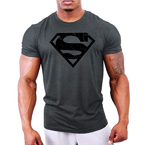 GYMTIER Camiseta Culturismo Hombre - Superhero Vascular - Top Entrenamiento Gimnasio