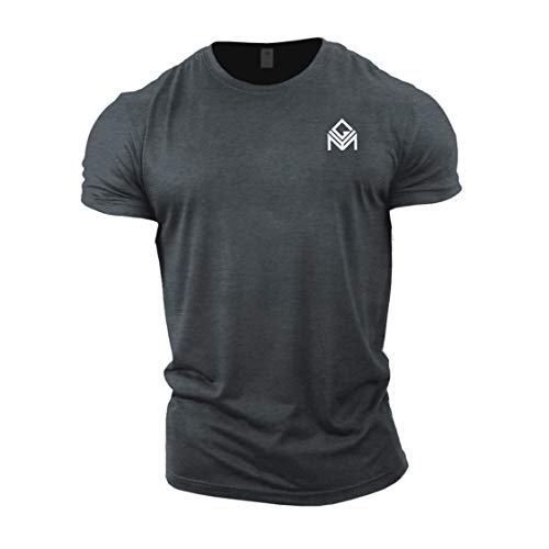 GYMTIER Camiseta Gimnasia | Entrenamiento Musculación Hombre Top Ropa Plain