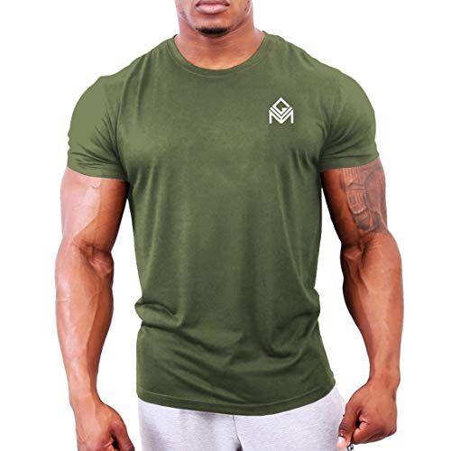 GYMTIER Camiseta Gimnasia | Entrenamiento Musculación Hombre Top Ropa Plain