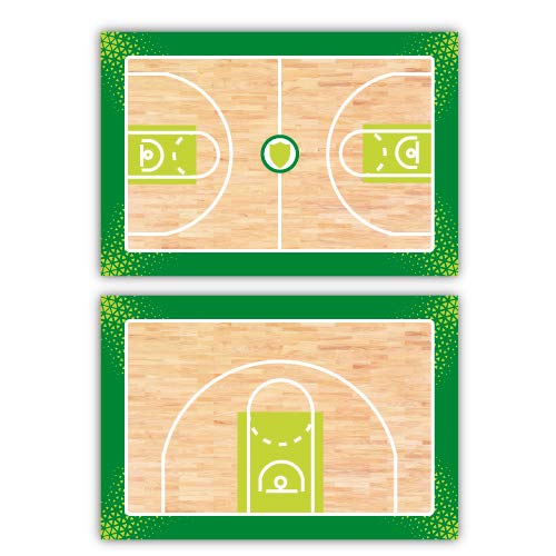 Haberdashery Online Pizarra Deportiva Doble Cara Táctica. Baloncesto. Tabla de Entrenamiento Personalizada de Equipo.