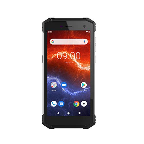 Hammer Energy 2 5,5“ HD+ IPS, Mega batería de 5000 mAh con Carga rápida, IP68, IK05, LTE, Smartphone a Prueba de Agua, Cuatro nucleos 2Ghz, 3GB + 32GB, NFC, Dual SIM - Plata