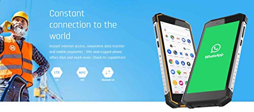 Hammer Energy 2 5,5“ HD+ IPS, Mega batería de 5000 mAh con Carga rápida, IP68, IK05, LTE, Smartphone a Prueba de Agua, Cuatro nucleos 2Ghz, 3GB + 32GB, NFC, Dual SIM - Plata