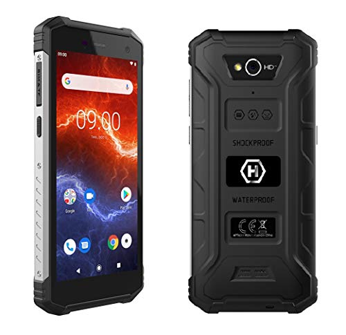 Hammer Energy 2 5,5“ HD+ IPS, Mega batería de 5000 mAh con Carga rápida, IP68, IK05, LTE, Smartphone a Prueba de Agua, Cuatro nucleos 2Ghz, 3GB + 32GB, NFC, Dual SIM - Plata