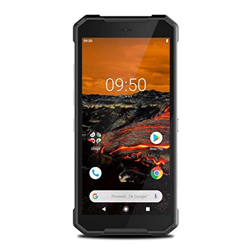 Hammer Explorer 5,7“ HD, Teléfono Celular al Aire Libre, teléfono Inteligente estándar Militar, Mega batería 5000mAh con Carga rápida, LTE 4G, IP69, NFC, Dual SIM - Naranja