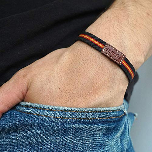 HAND-PRO Pulsera españa Hombre Pulsera españa Cuero Pulsera Elastica españa Pulsera Bandera españa Pulsera españa Mujer Pulsera españa Tela