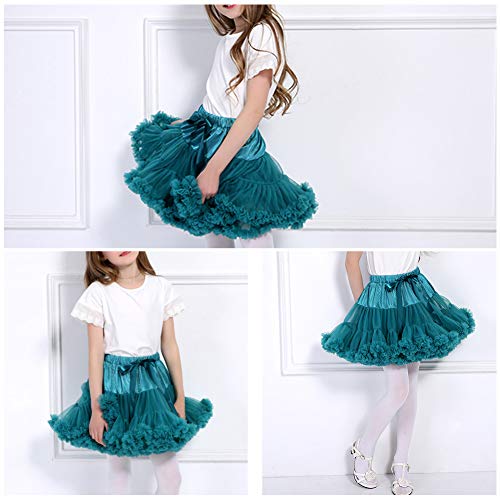 Happy cherry - Vestido de Tutú de Fiesta para Niñas Falda Corta de Tul Suave con Volantes para Danza de Ballet para Princesa Cosplay Partido para Bebés Niña de 3-4 Años - Rosado