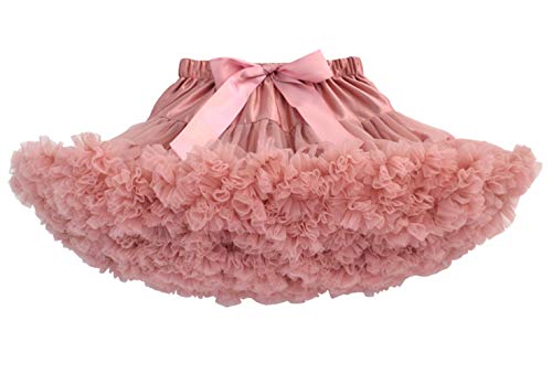 Happy cherry - Vestido de Tutú de Fiesta para Niñas Falda Corta de Tul Suave con Volantes para Danza de Ballet para Princesa Cosplay Partido para Bebés Niña de 3-4 Años - Rosado