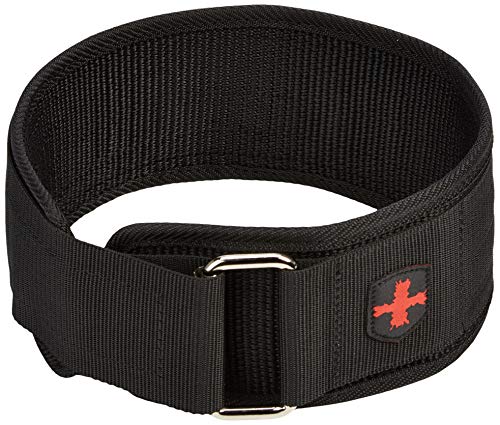 Harbinger 4 Inch Nylon Belt, Hombre, Negro-Negro/Negro, Medium