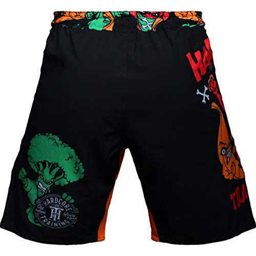 Hardcore Training Angry Vitamins Fight Shorts Hombre Pantalones Cortos MMA BJJ Boxeo Grappling Fitness No Gi