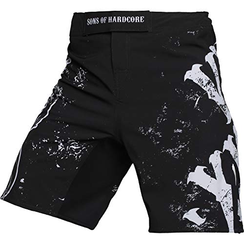 Hardcore Training Fight Shorts Men's Sons of Hardcore - MMA Boxing Fitness Crossfit-l Pantalones Cortos Hombre