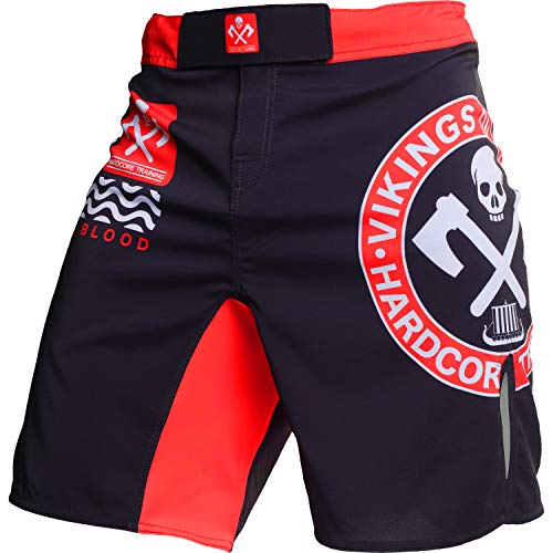 Hardcore Training Vikings On Tour Fight Shorts Hombre Pantalones Cortos MMA BJJ Boxeo Grappling Fitness No Gi