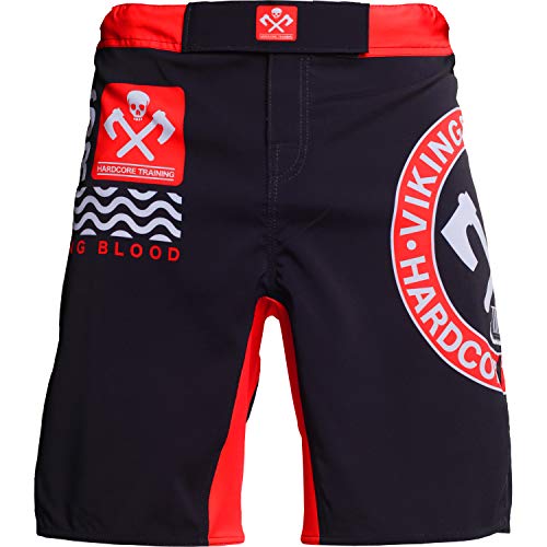 Hardcore Training Vikings On Tour Fight Shorts Hombre Pantalones Cortos MMA BJJ Boxeo Grappling Fitness No Gi