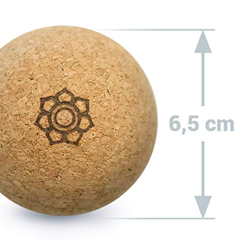 Harmony Ball - Pelota de masaje de corcho – hipoalergénica y 100% producto natural ecológico para masaje de fascia y automasaje – Fabricado en la UE