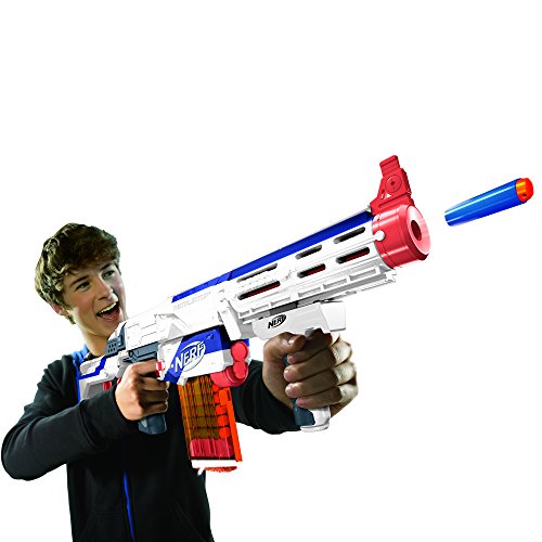 Hasbro Elite Retaliator Toy Assault Rifle - Armas de Juguete (Niño, Azul, Naranja, Color Blanco, Nerf N-Strike, Toy Assault Rifle, Caja)