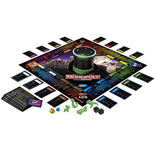 Hasbro Gaming- Monopoly Voice Banking, Juego Familiar controlado por Voz a Partir de 8 años, Multicolor (E4816GC2)