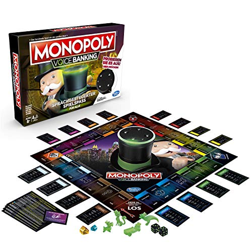 Hasbro Gaming- Monopoly Voice Banking, Juego Familiar controlado por Voz a Partir de 8 años, Multicolor (E4816GC2)