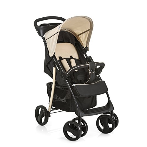 Hauck Shopper SLX trioset - Coche de bebes 3 piezas de capazo, de 0 meses hasta 25 kg, botellero, facil y comodo plegado, sillita y grupo 0+, negro/beige