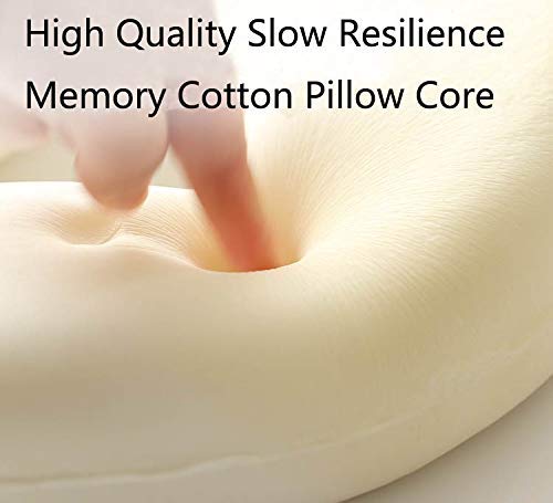 Hawaiian Floral Olive Green U-Shaped Pillow Get Wrapped in Extreme Comfort with The Comfort Master Almohada de Viaje con Memory Foam Pillow Provides Relief and Support for Travel Office Home Neck Pain