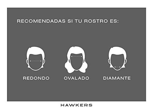 HAWKERS · Gafas de Sol Warwick Carbon Black, para Hombre y Mujer, un clásico renovado que combina montura en negro mate y lentes azules con efecto espejo, Protección UV400