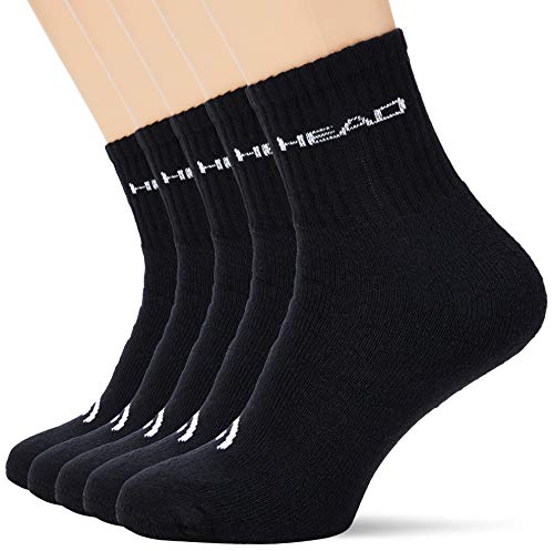 Head Short Crew Unisex, Black, 39/42, Pack Of 5